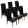 6x Esszimmerstuhl Küchenstuhl Stuhl Latina, LEDER ~ schwarz,helle Beine