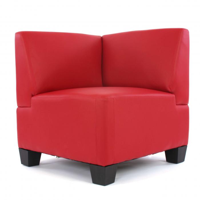 Modular Sofa-System Couch-Garnitur Lyon 5, Kunstleder ~ rot