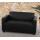 Modular 2er Sofa Couch Lyon Loungesofa Kunstleder ~ schwarz