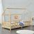 Kinderbett HLO-PX183 90x200 cm mit Rausfallschutz ~ Natur Kiefernholz
