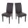 2x Esszimmerstuhl Küchenstuhl Stuhl M37 ~ Kunstleder matt, braun, dunkle Füße