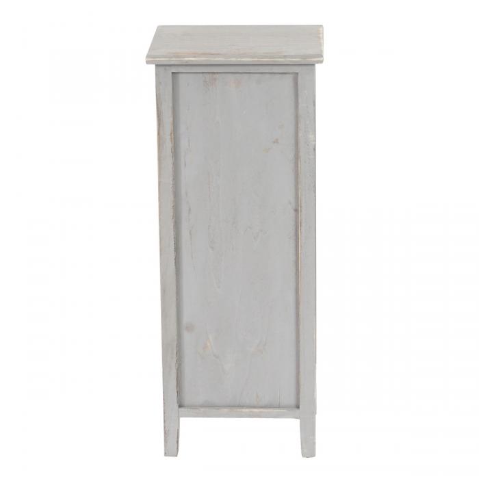 Kommode T18, Schubladenschrank Schrank, 4 Schubladen, 74x30x25cm Shabby-Look Vintage ~ grau