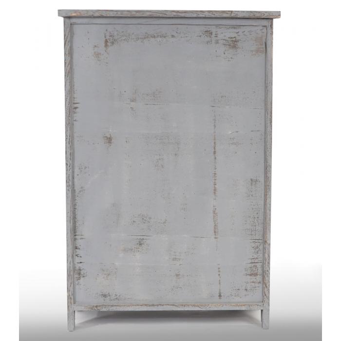 Kommode HWC-D12, Schrank Schubladenkommode, Shabby-Look Vintage 82x55x30cm ~ grau