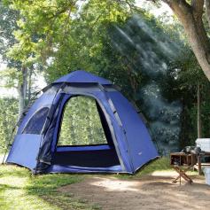 Campingzelt HLO-PX34 Pop Up Kuppelzelt 240x205x140cm ~ Blau