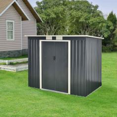 Gartenschuppen HLO-PX1 Stahlblech mit Pultdach ~ 213 x 130 x 173 cm