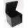 Hocker Sitzwürfel Sitzhocker Aufbewahrungsbox Onex, mit Deckel, Leder + Kunstleder, 45x44x44cm ~ schwarz