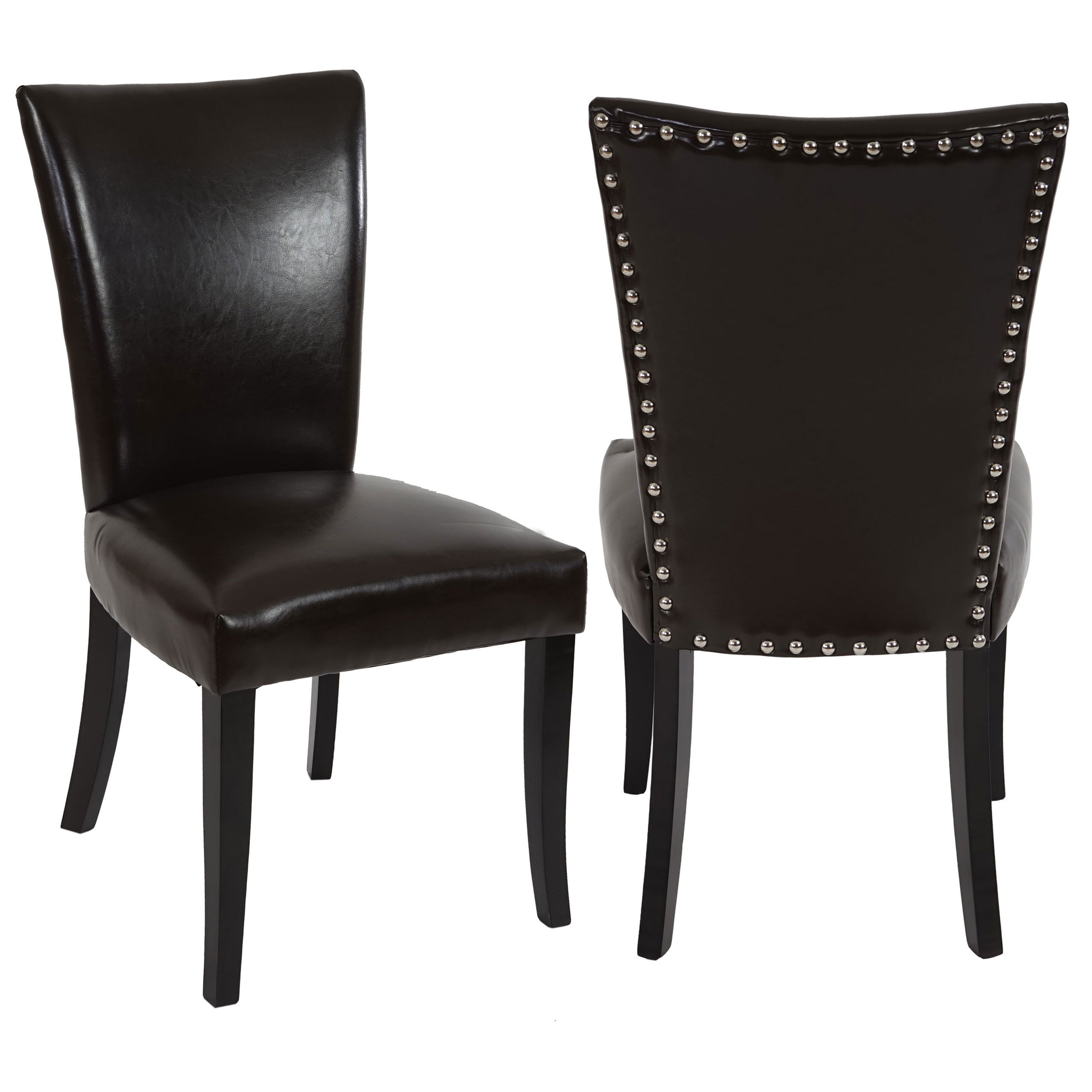 2er-Set Esszimmerstuhl Chesterfield, Nieten, beschichtetes Leder/Kunstleder - Bild 13 von 14