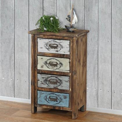 Kommode Cadiz Schubladenkommode Schrank Shabby-Look, Vintage, 79x48x33cm