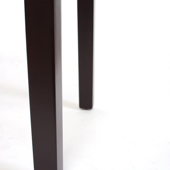 6x Esszimmerstuhl Küchenstuhl Stuhl M37 ~ Kunstleder matt, braun, dunkle Füße