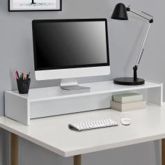 Monitorstnder HLO-PX11 100x27x15 cm Monitorregal ~ Wei