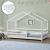 Kinderbett HLO-PX121 90x200 cm mit Rausfallschutz + Lattenrost + Kaltschaummatratze ~ Weiß