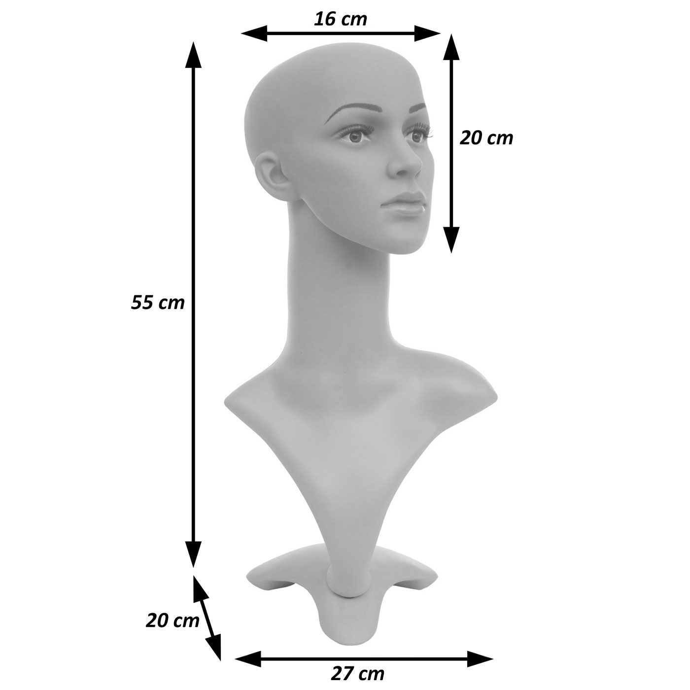 Mannequin-Kopf HWC-G70 Masse
