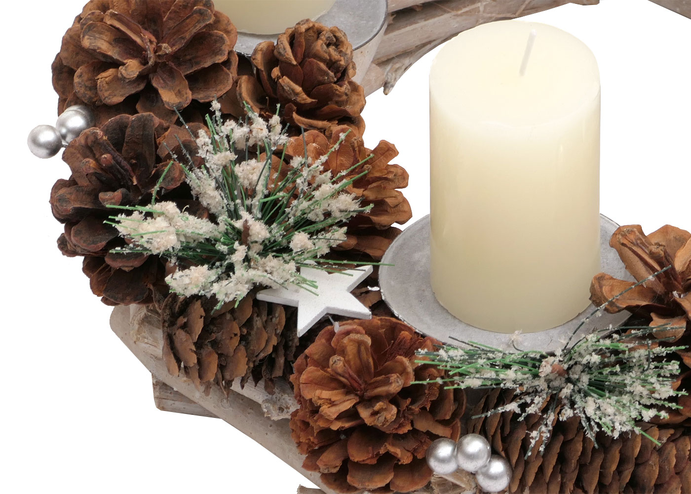 Adventskranz HWC-M15 Detailbild Deko