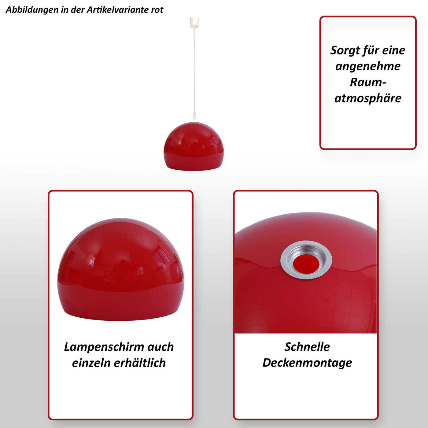 Lampenschirm HWC-M34 für Bogen- und Pendelleuchte, Ersatzschirm, Ø