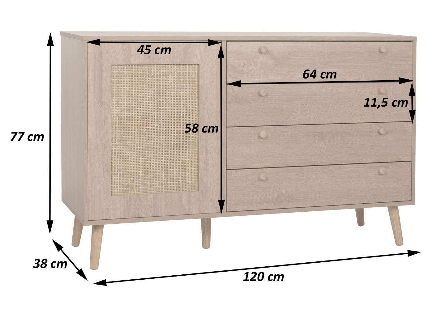 Sideboard HWC-M43 Bemaung