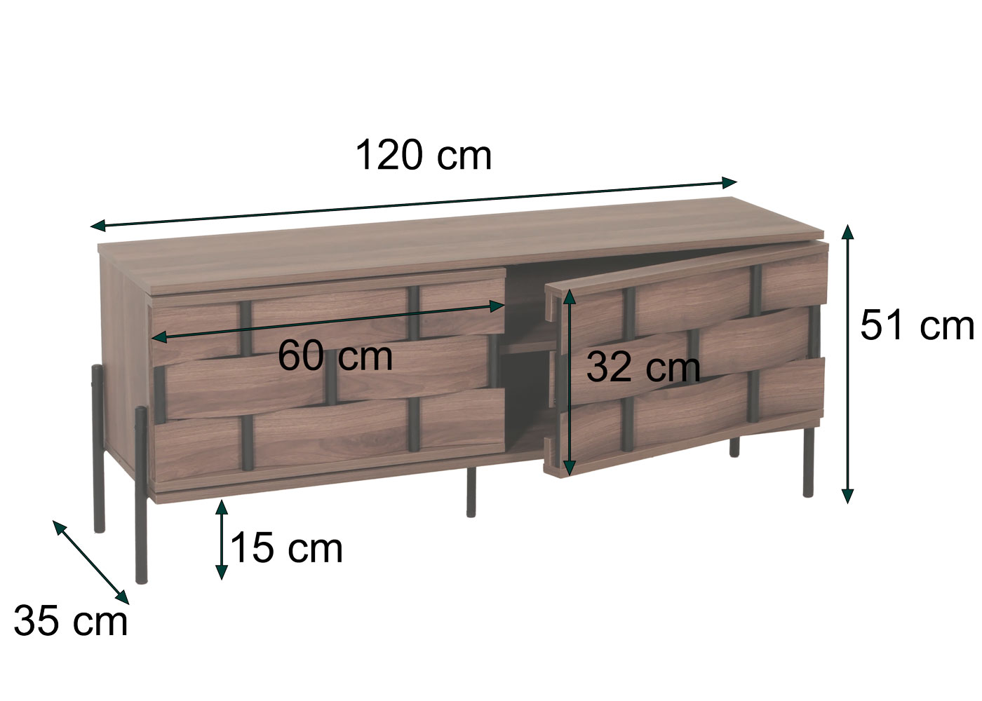 Masse HWC-M44 TV-Rack