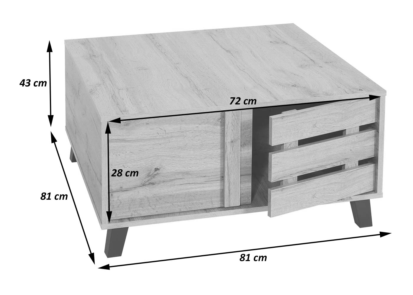 HWC-M46 Couchtisch Masse