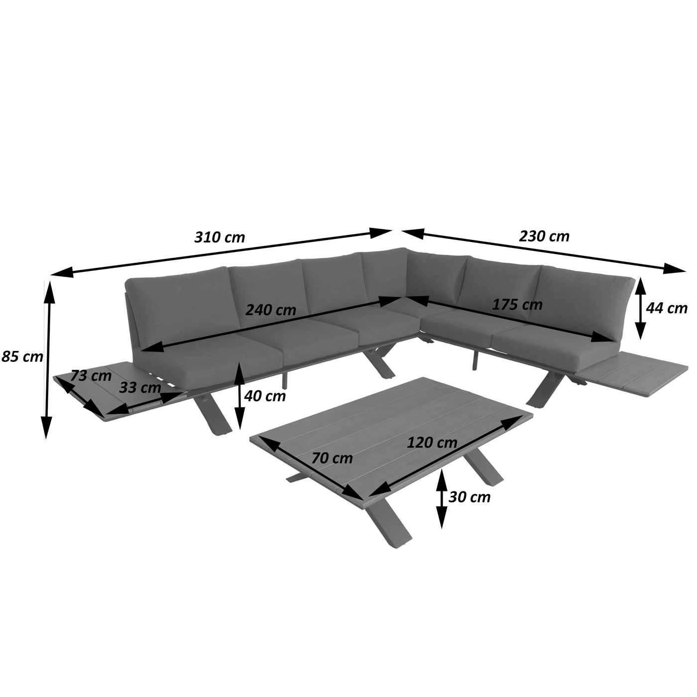 Garten-Garnitur HWC-M62 Bemaungsbild