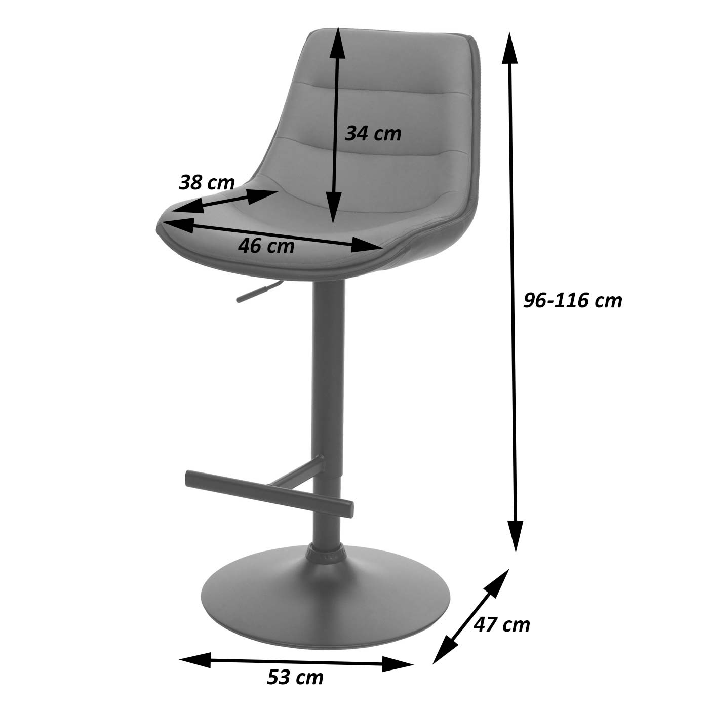 Barhocker HWC-L85 Bemaungsbild