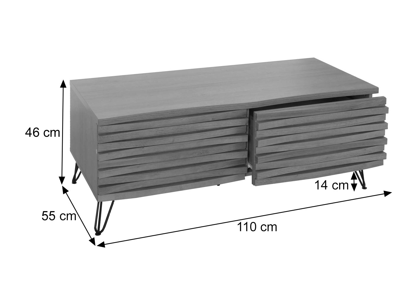 Couchtisch HWC-M49 Bemaung