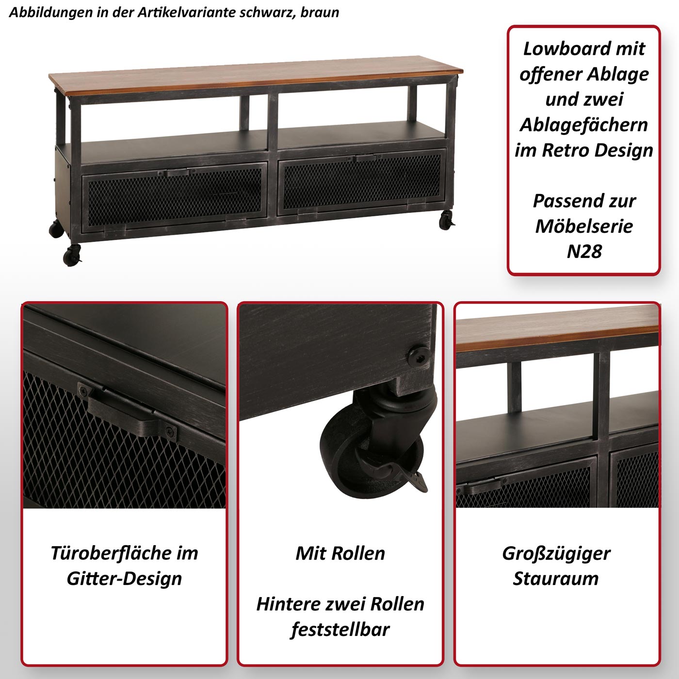 Sideboard HWC-N28 Bulletbild
