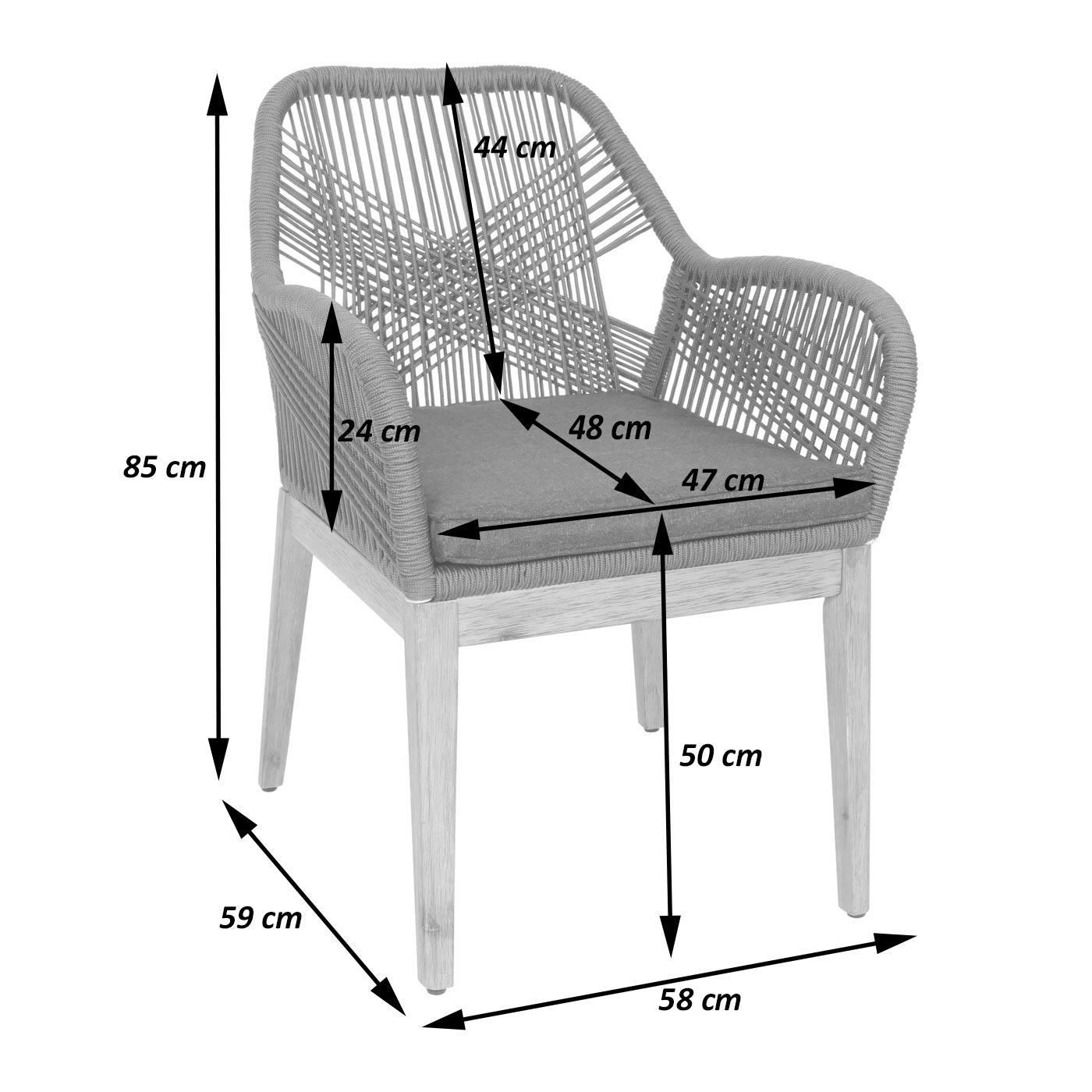 Gartenstuhl HWC-H56b Bemaung