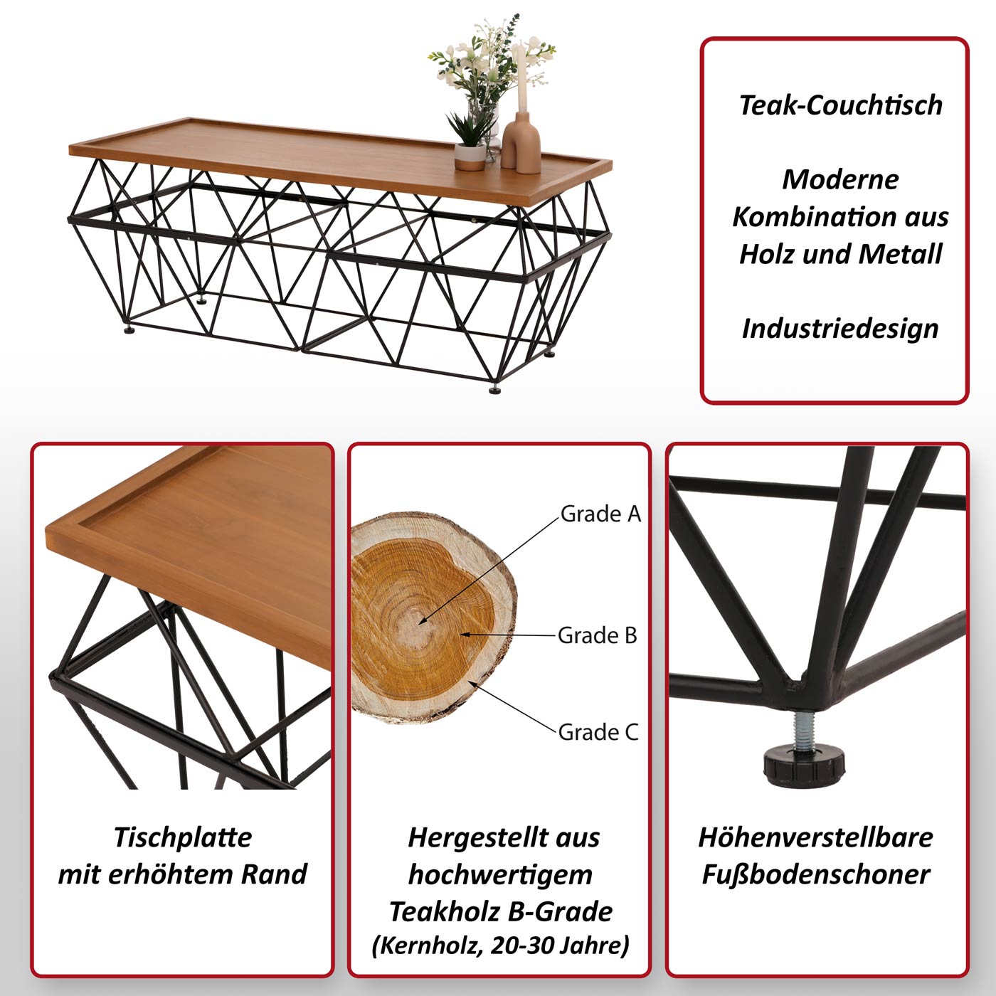 Key Facts Couchtisch HWC-M96