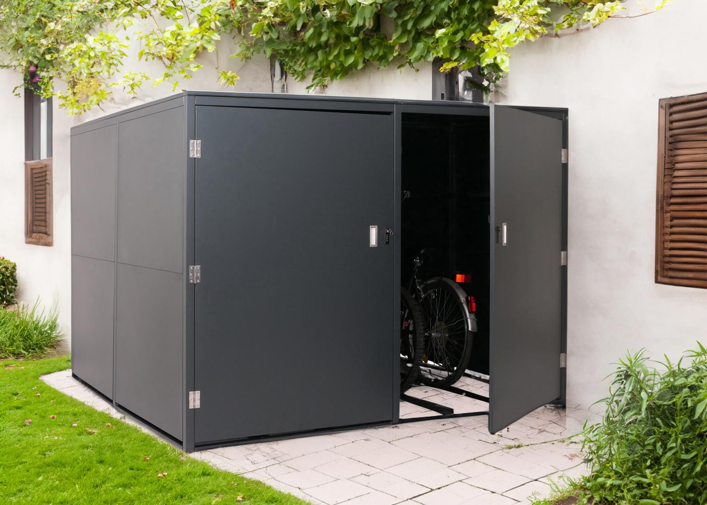 4er-Fahrradgarage HWC-L56c Ambiente