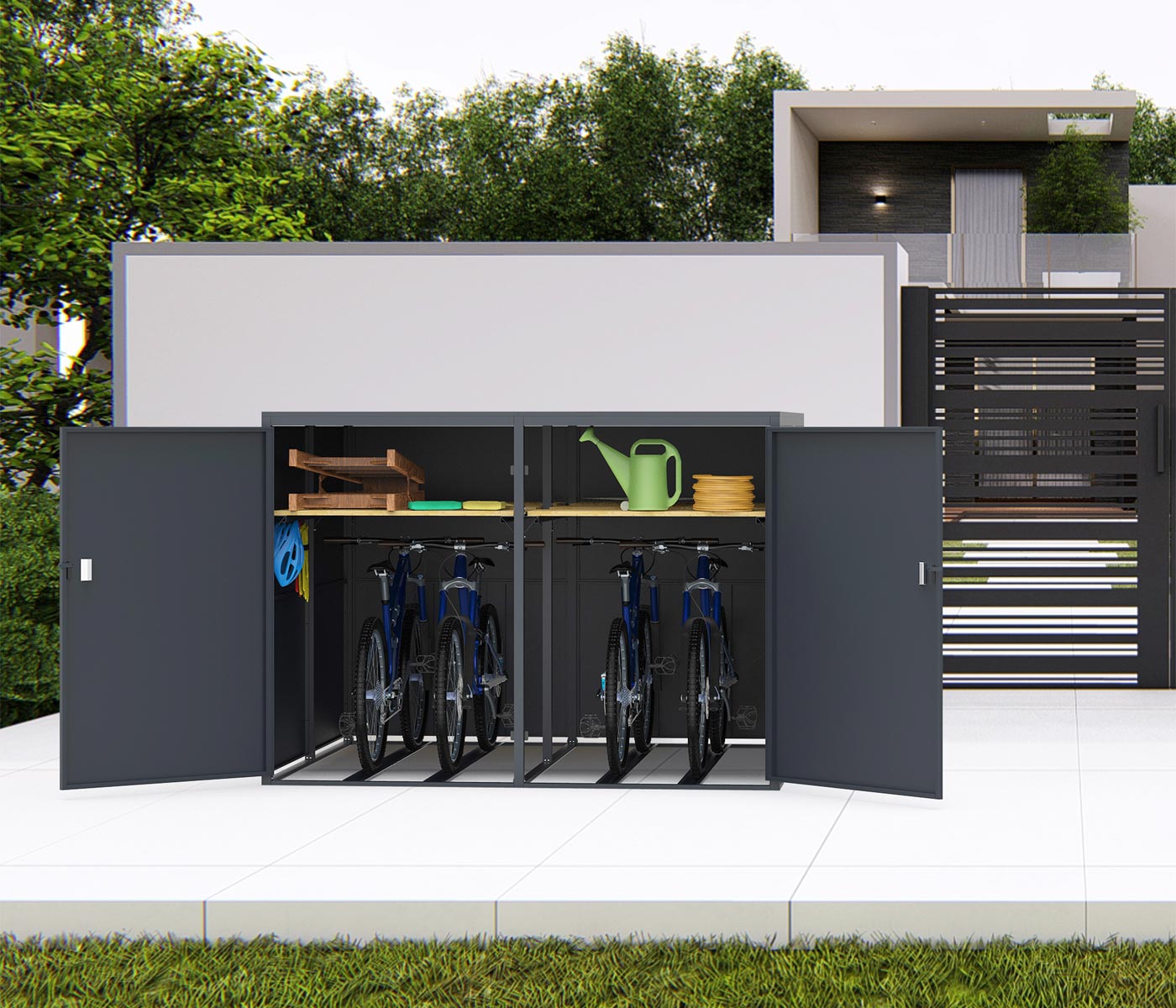 4er-Fahrradgarage HWC-L56c Ambiente
