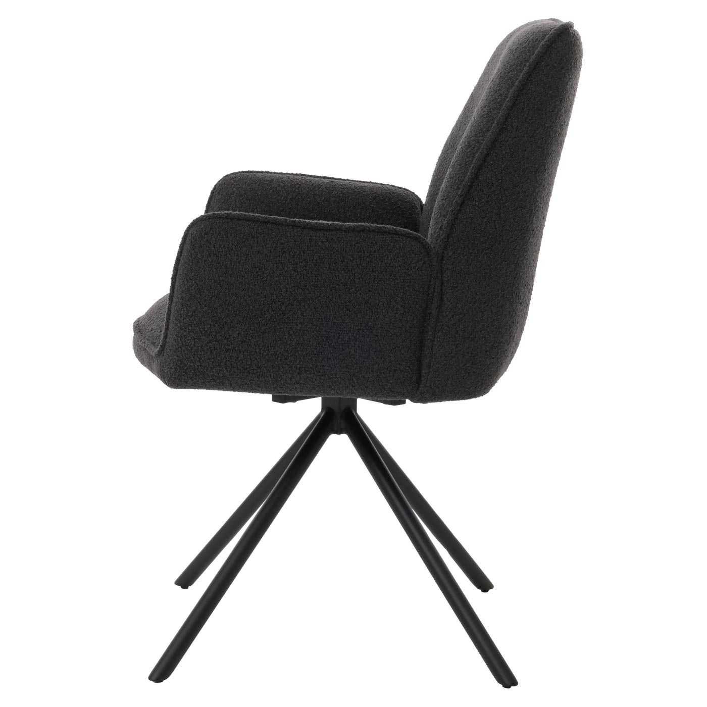 Esszimmerstuhl HWC-G67 Bouclé seitlich