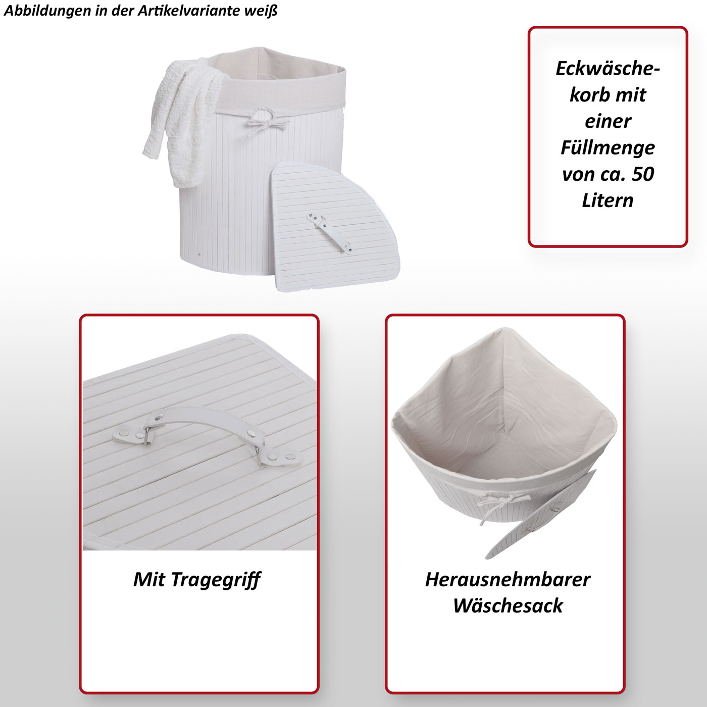 Wäschekorb HWC-C21 Frontansicht