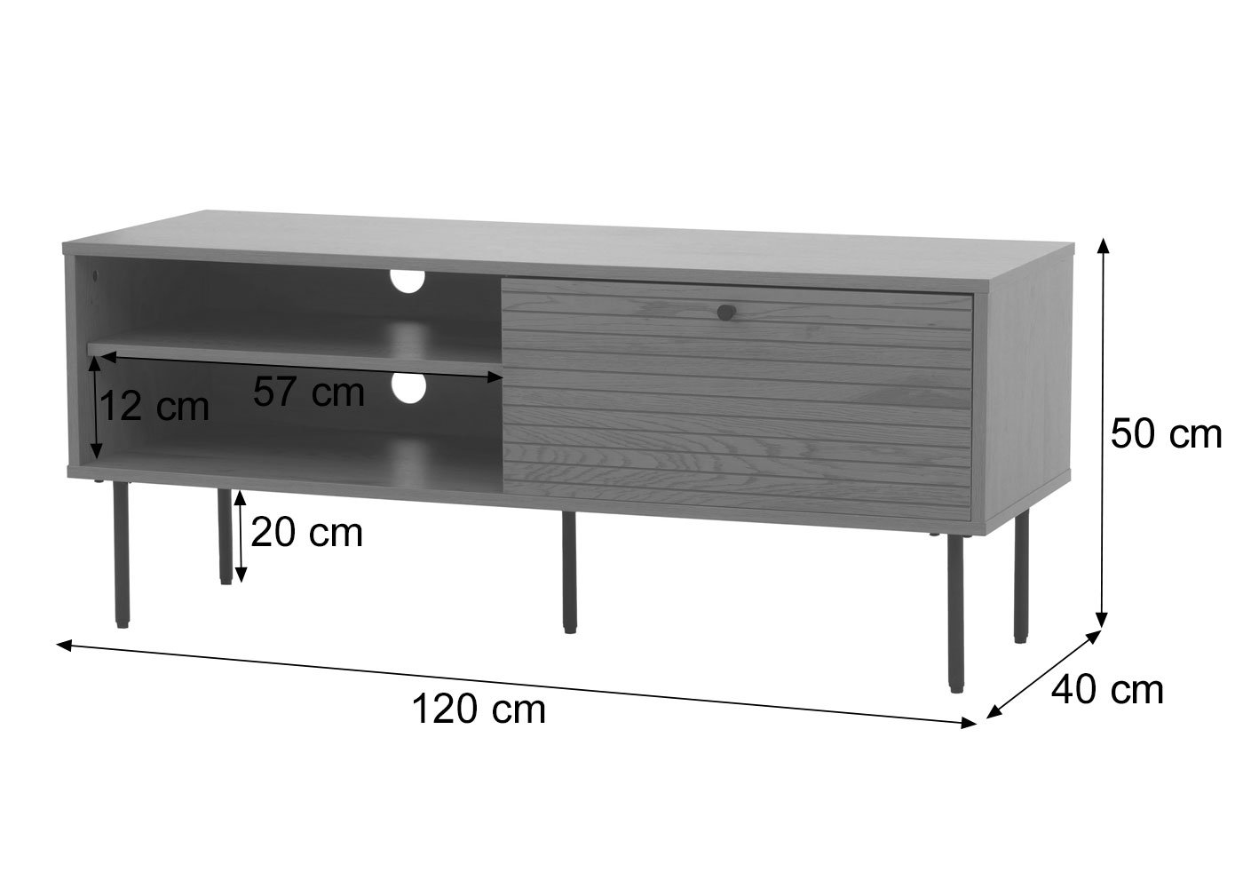 TV-Rack HWC-N78 Bemaßug