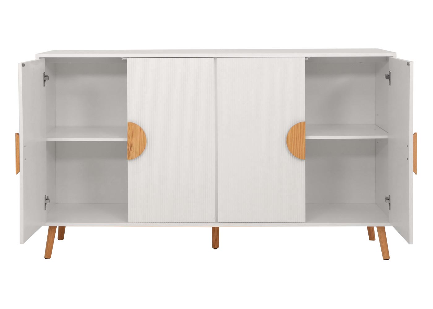Sideboard HWC-N89 Frontansicht äußere Türen geöffnet