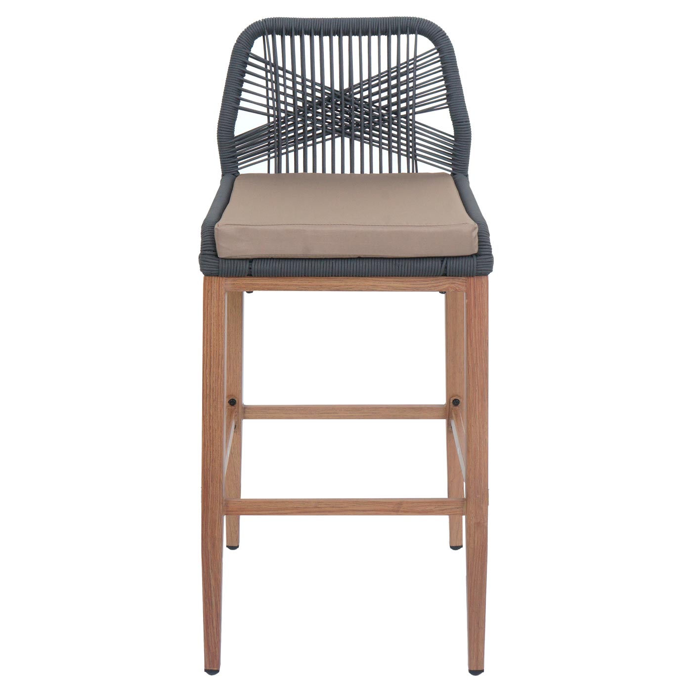 2x Rope-Barhocker HWC-O21 Frontansicht