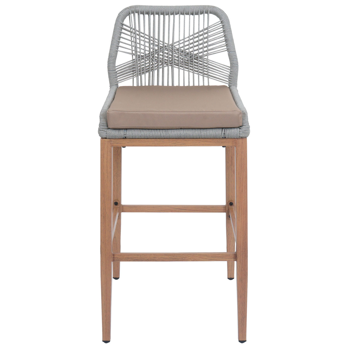 2x Rope-Barhocker HWC-O21 Frontansicht