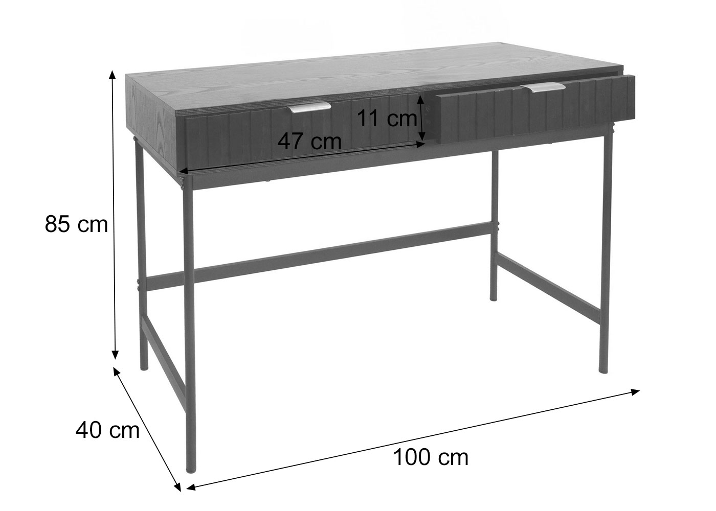Konsolentisch HWC-O41 Bemaungsbild