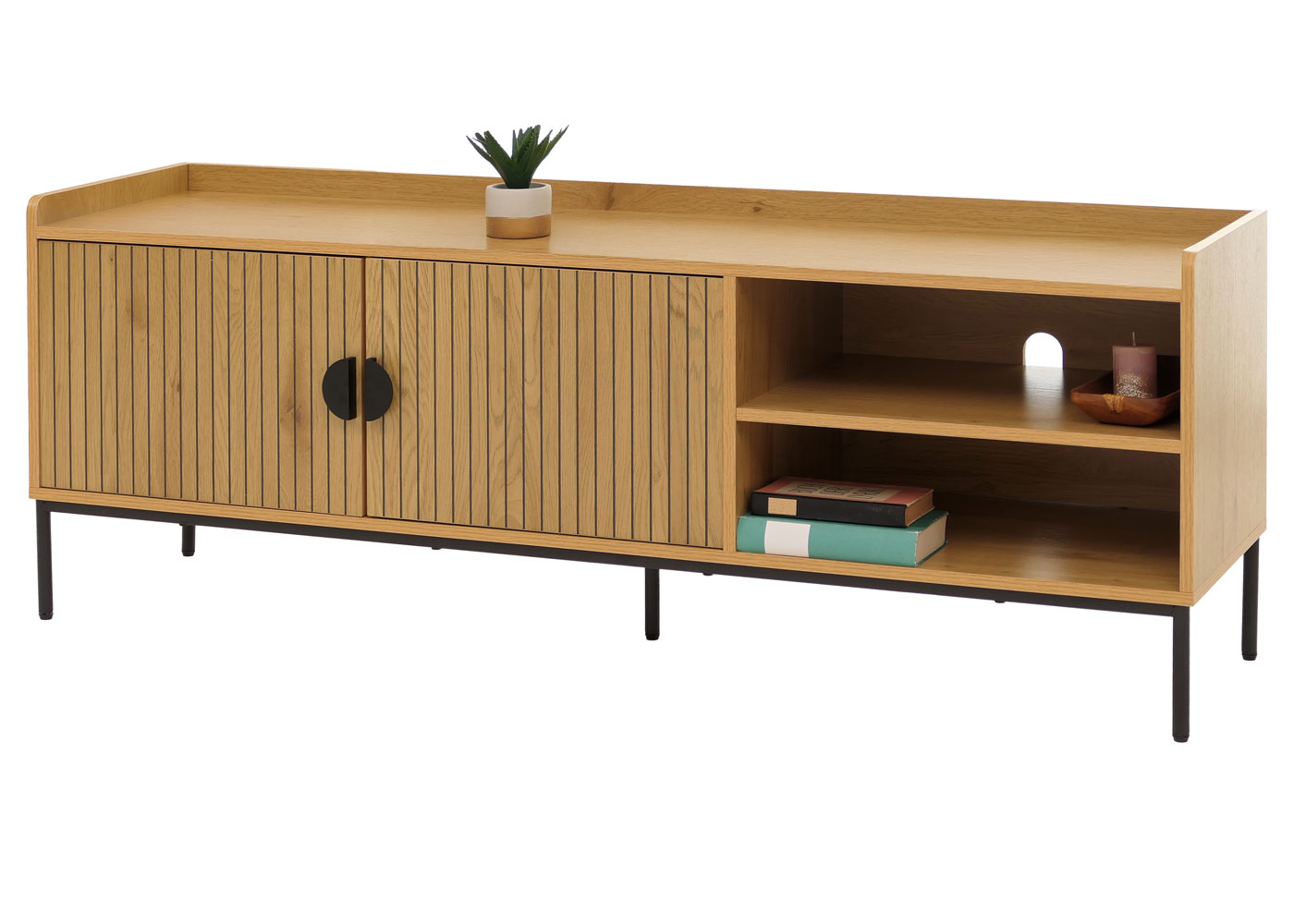 TV-Rack mit Deko HWC-O39