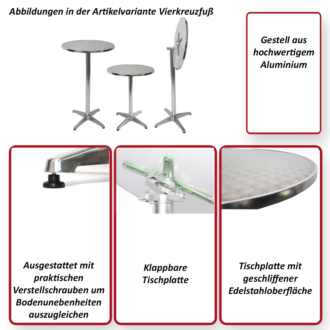 Alu-Stehtisch Funktionsbild