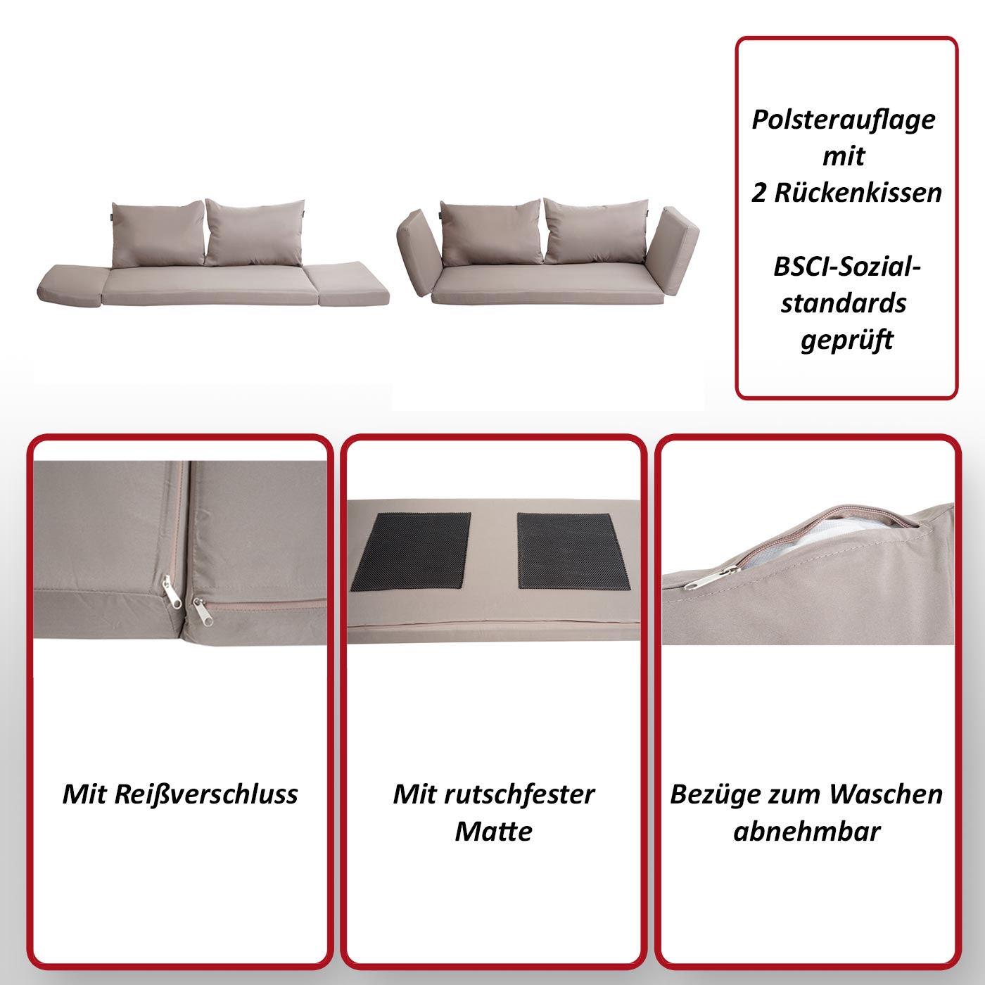 Bankauflage HWC-L65 Funktionsbild