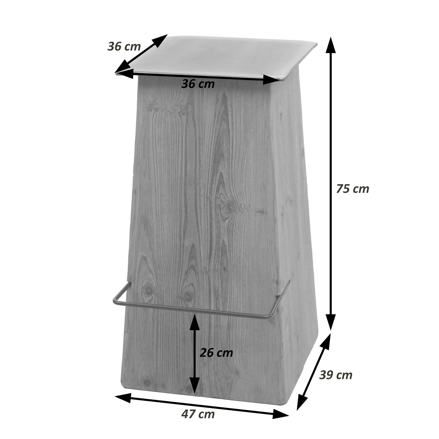 Barhocker HWC-L76 Bemaungsbild