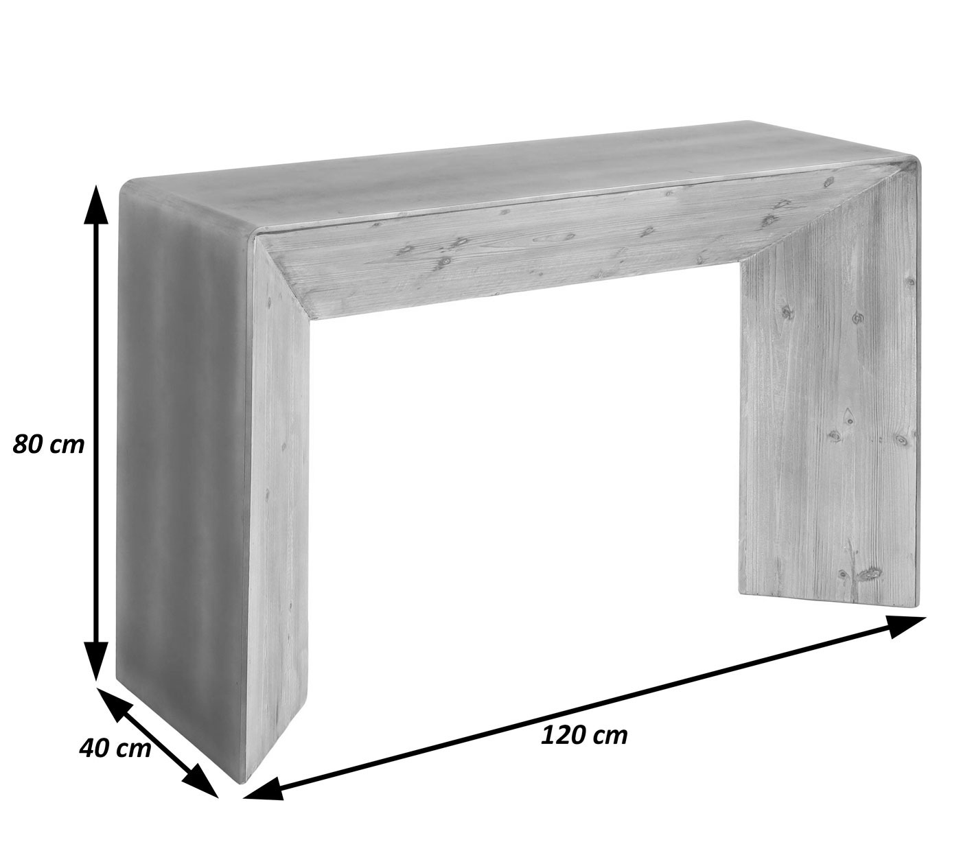 Masse Konsolentisch HWC-L76 