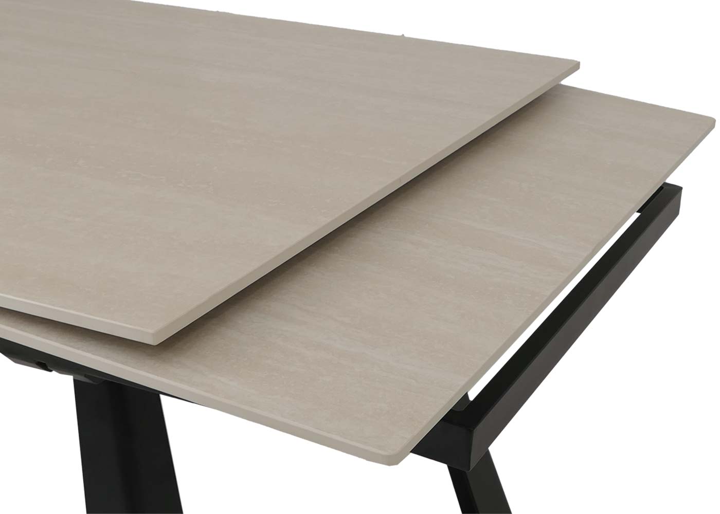 Esszimmertisch HWC-O59 Detailansicht Auszieh-Funktion