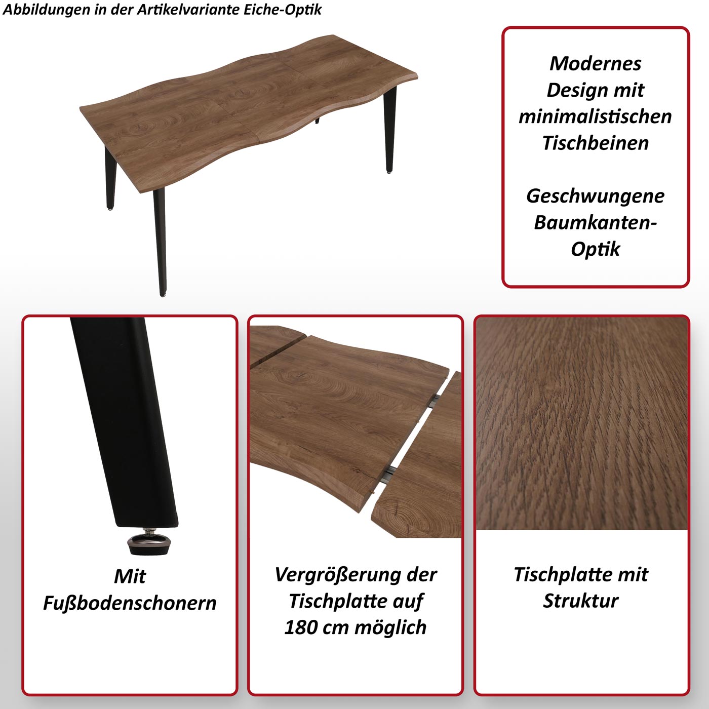 Esszimmertisch HWC-O60 Bulletbild