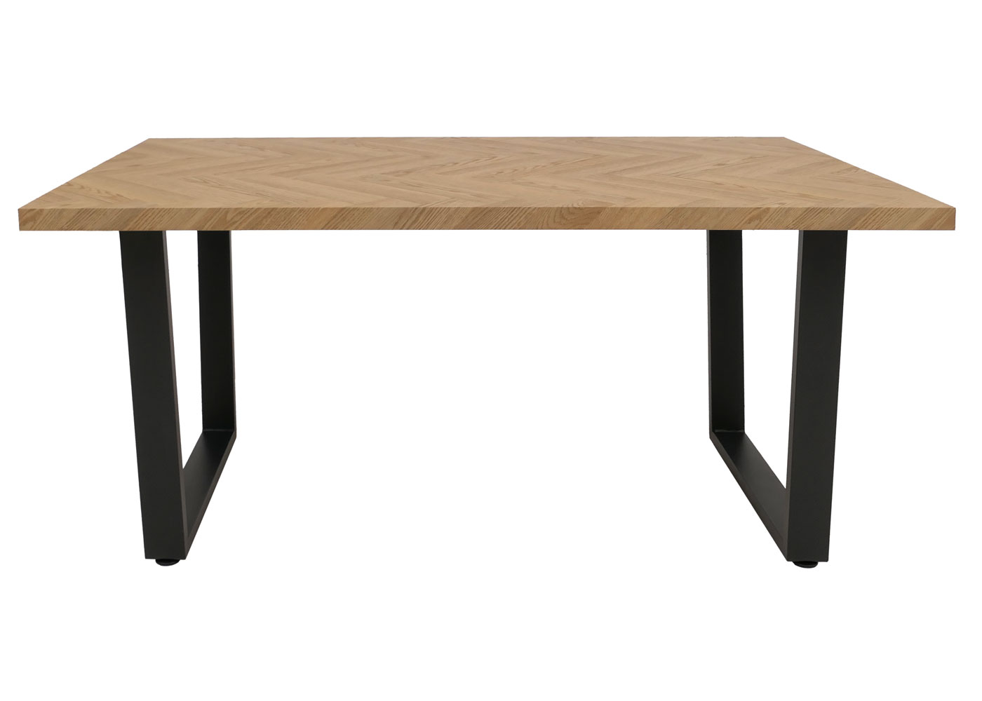 Esszimmertisch HWC-O61 helle Eiche-Optik, frontal leicht von oben