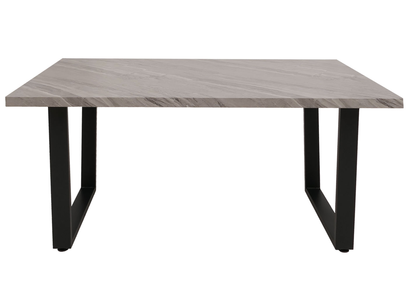 Esszimmertisch HWC-O61 Marmor-Optik, frontal leicht von oben