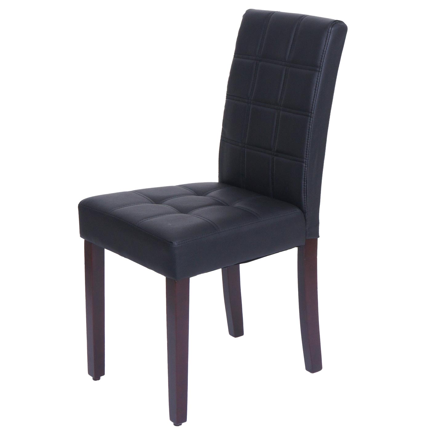 Esszimmerstuhl HWC-O65c schwarz, leicht seitliche Ansicht