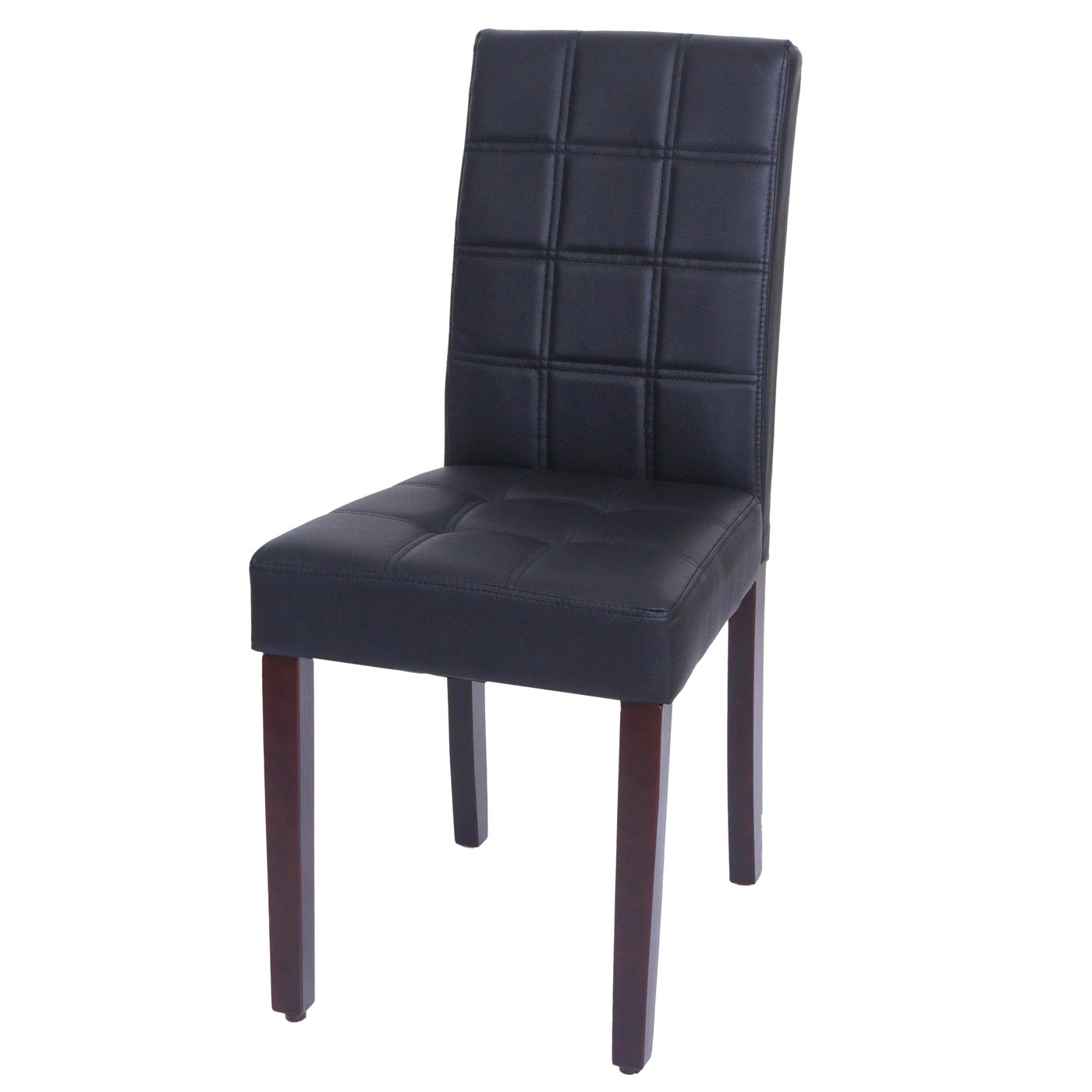 Esszimmerstuhl HWC-O65c schwarz, leicht seitliche Ansicht