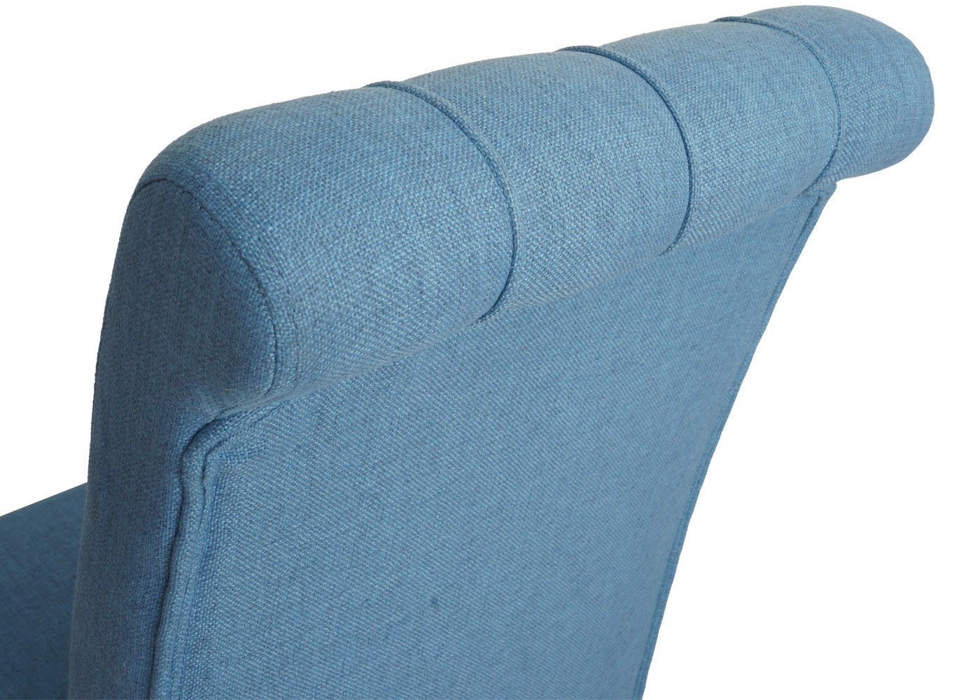 Esszimmerstuhl HWC-O66 hellblau, Detailbild Lehne