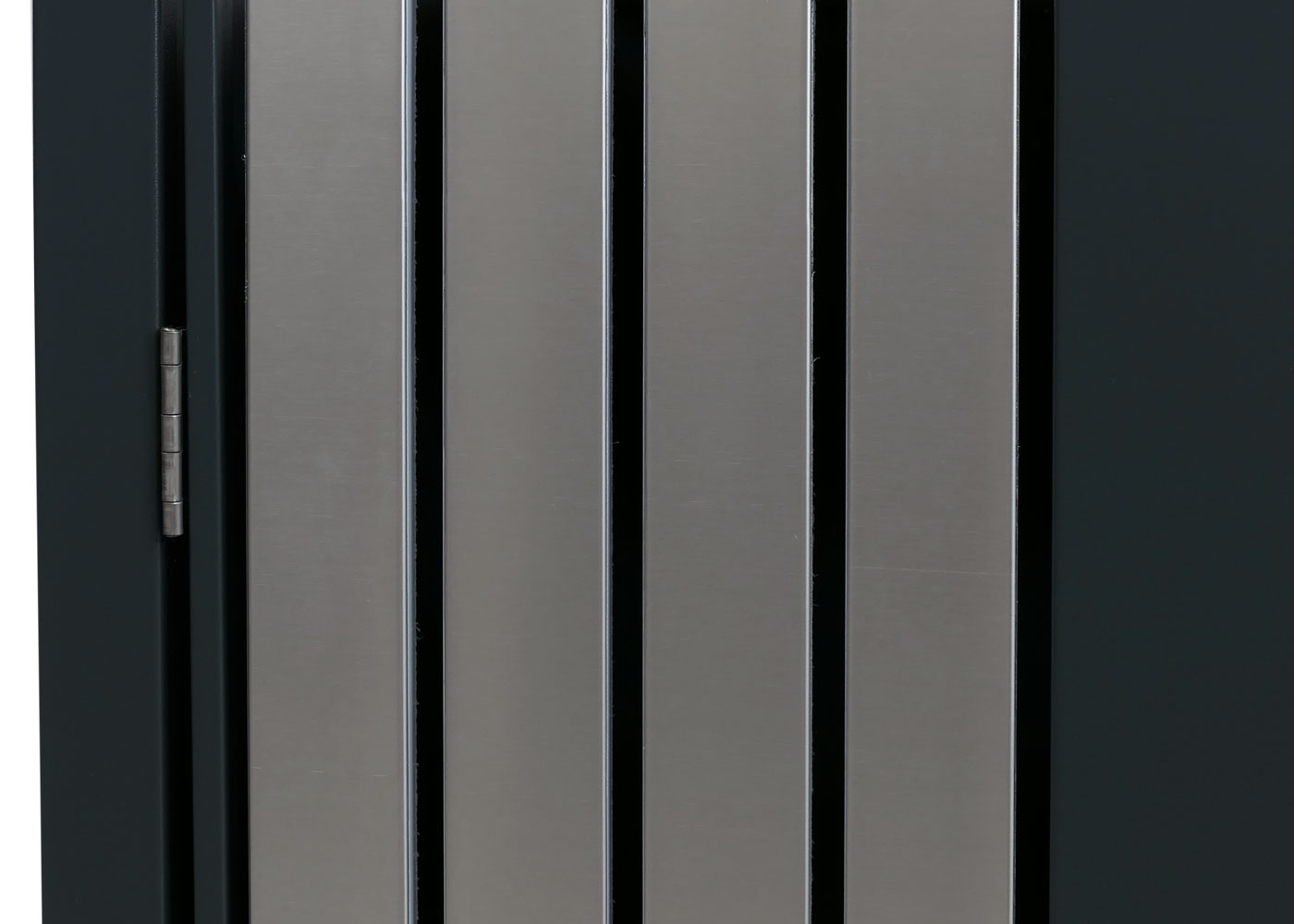 2er Mlltonnenverkleidung HWC-O67 antr.Edelstahl, Detailbild Front