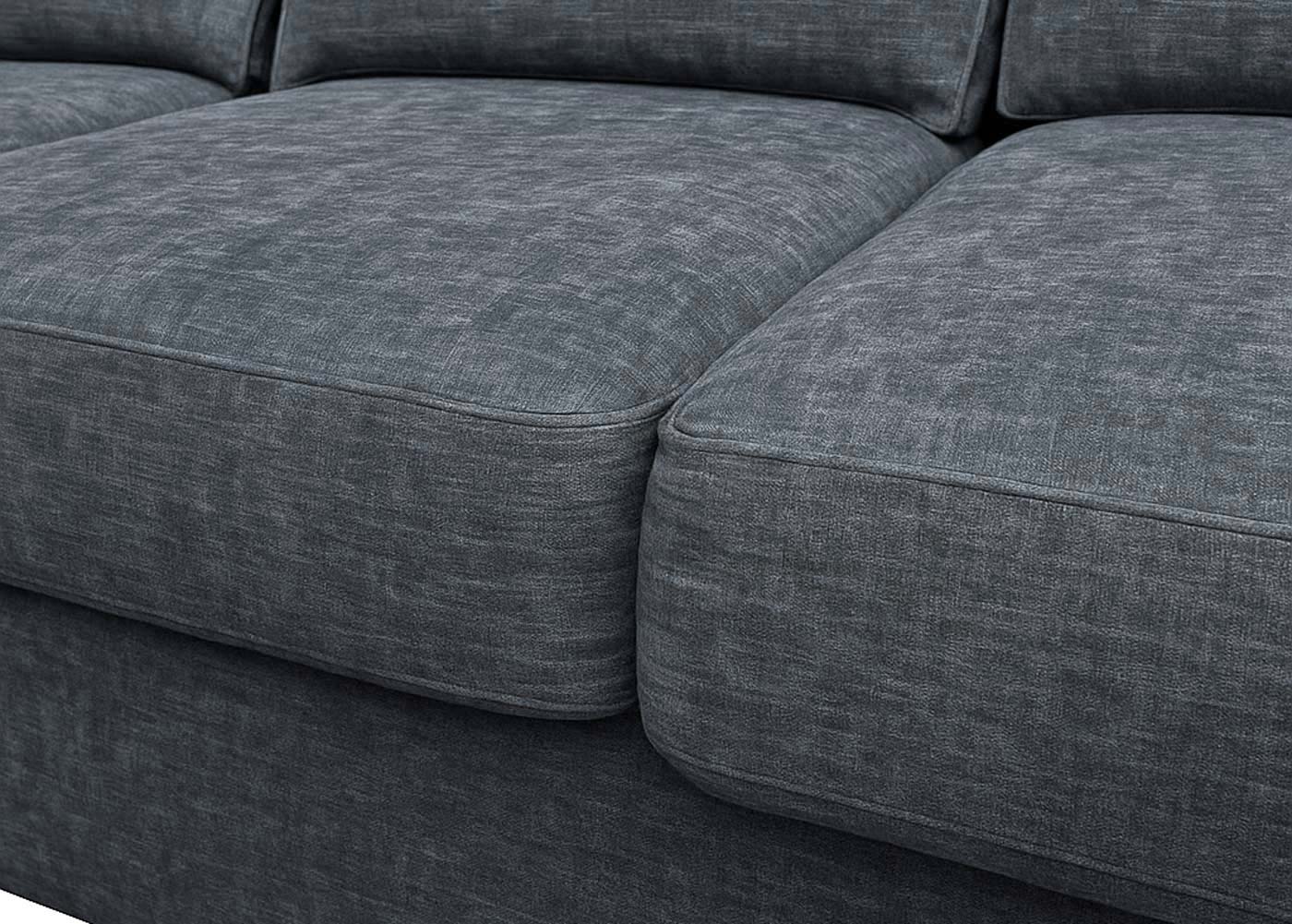 Sofa-Garnitur HWC-O71 dunkelgrau, Detailbild Sitzpolster